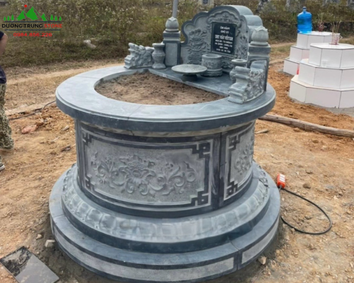 Mẫu mộ đá tròn 6
